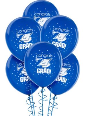 Royal Blue Graduation Balloons 15ct - Party City