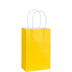 yellow gift bag kraft medium paper bags graduation 4in wrap icon partycity