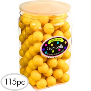 Yellow Gumballs 115pc - Party City