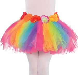 tutu hibiscus hula child rainbow