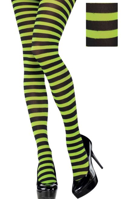 green and white striped leggings for adults