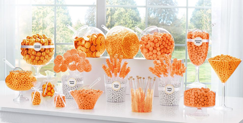 Orange Candy Buffet Supplies Orange Candy & Containers Party City