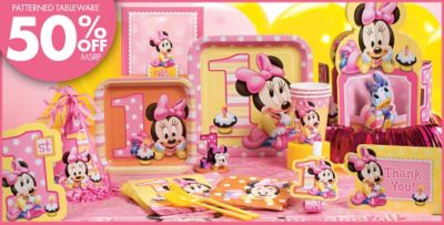 minnie mouse 1st birthday party supplies celebrate this once in a ...