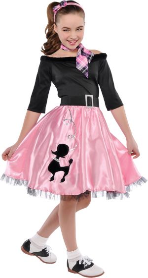 Girls Miss Sock Hop Costume - Party City