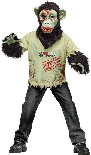 Boys Zombie Chimp Costume Party City 6793