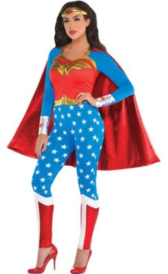 Adult Wonder Woman Jumpsuit Costume - Party City