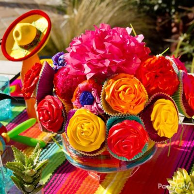 Mexican Party Cupcake Bouquet How To
