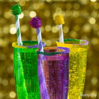 Champagne Flutes Ideas Mardi Gras King Cake & Cocktails Ideas Mardi