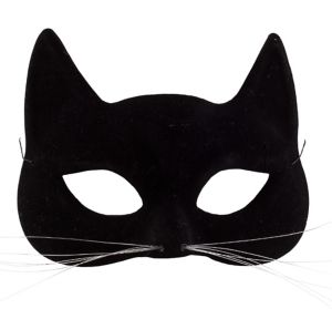 Black Cat Mask 6 1/2in x 4 3/4in - Party City