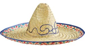 Embroidered Straw Sombrero 20in x 8in - Party City