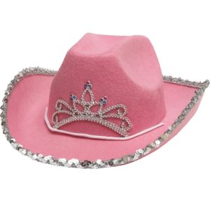 Pink Rhinestone Cowgirl Hat 11in x 5in - Party City