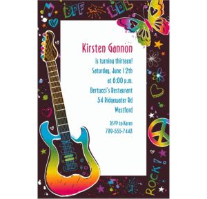 Neon Doodle Party Invitations 6