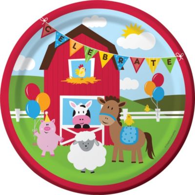 Farmhouse Fun Lunch Plates 8ct - Party City