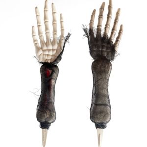 Skeleton Hands Yard Stakes 2ct - Party City