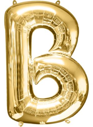 Giant Gold Letter B Balloon 23in x 34in - Party City