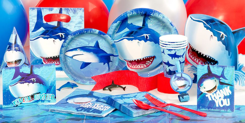 Shark Party Supplies - Shark Birthday Decorations | Party City