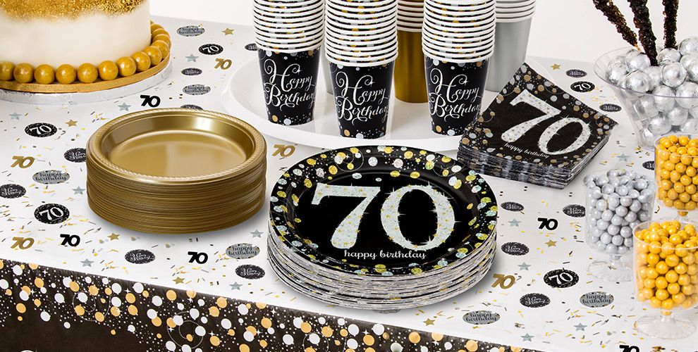 Sparkling Celebration 70th Birthday Party Supplies | Party City