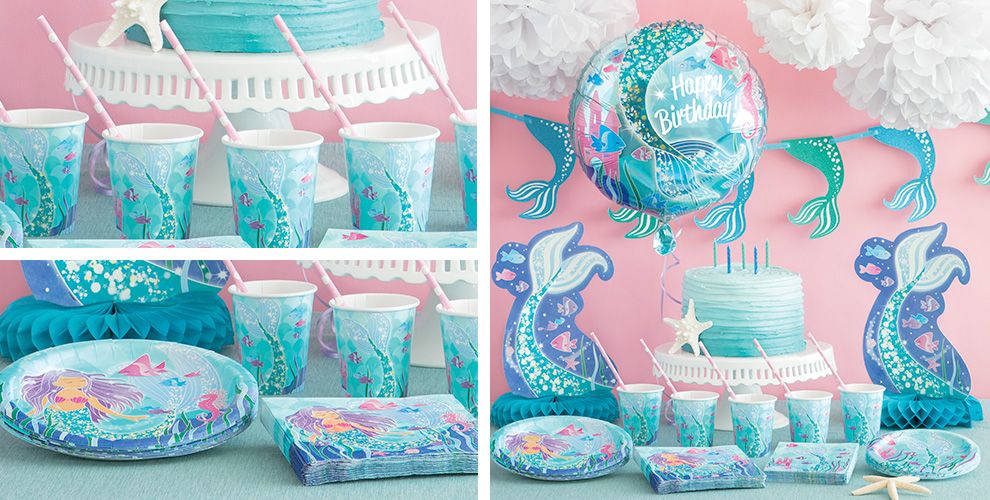 birthday theme party mermaid Party City Mermaid Supplies Mermaid  Party    Party