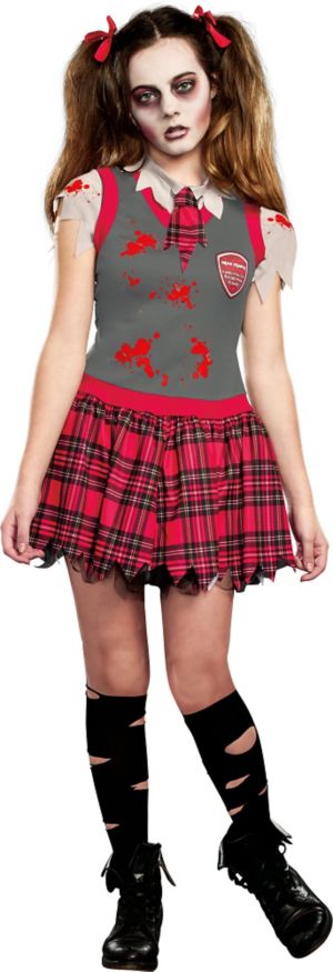 Girls UC Dead People Schoolgirl Costume - Party City