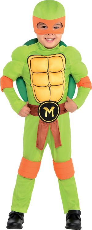 Toddler Boys Michelangelo Muscle Costume - Teenage Mutant Ninja Turtles ...