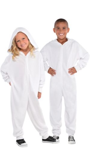 Child Zipster White One Piece Costume - Party City