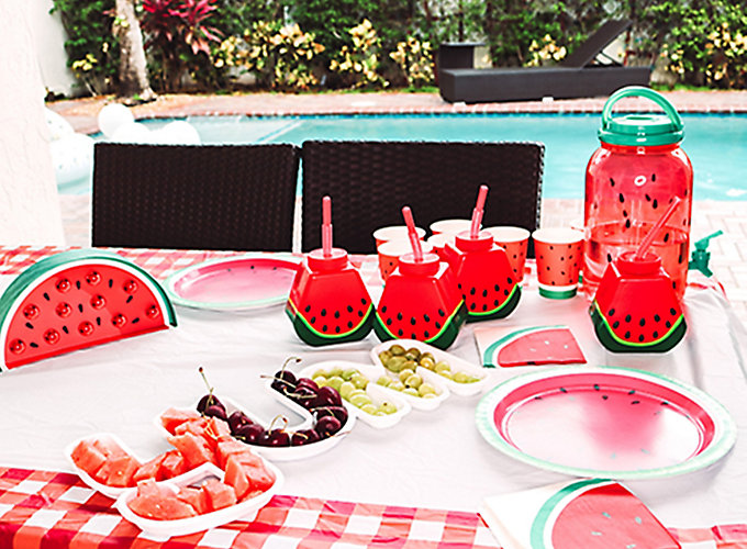 Utensils and The WGIS Party Planning Checklist Watermelon Party Supplies Including Plates Napkins